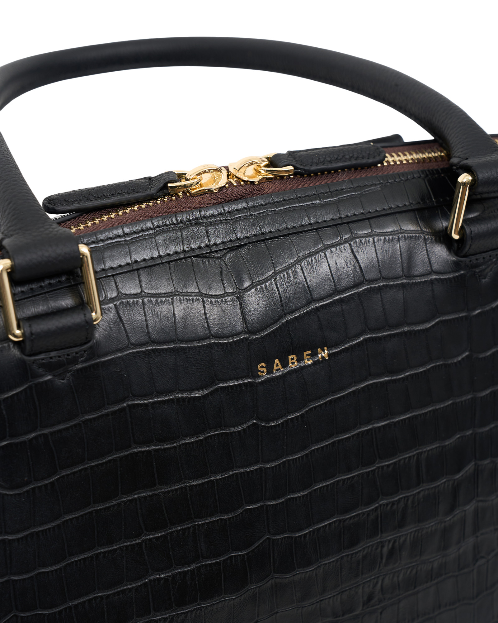 Saben Milan Carry All Bag Black Croc