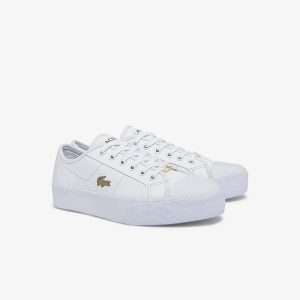 Lacoste Ziane Plus Grand 07221 White Leather Gold 43CFA0014216