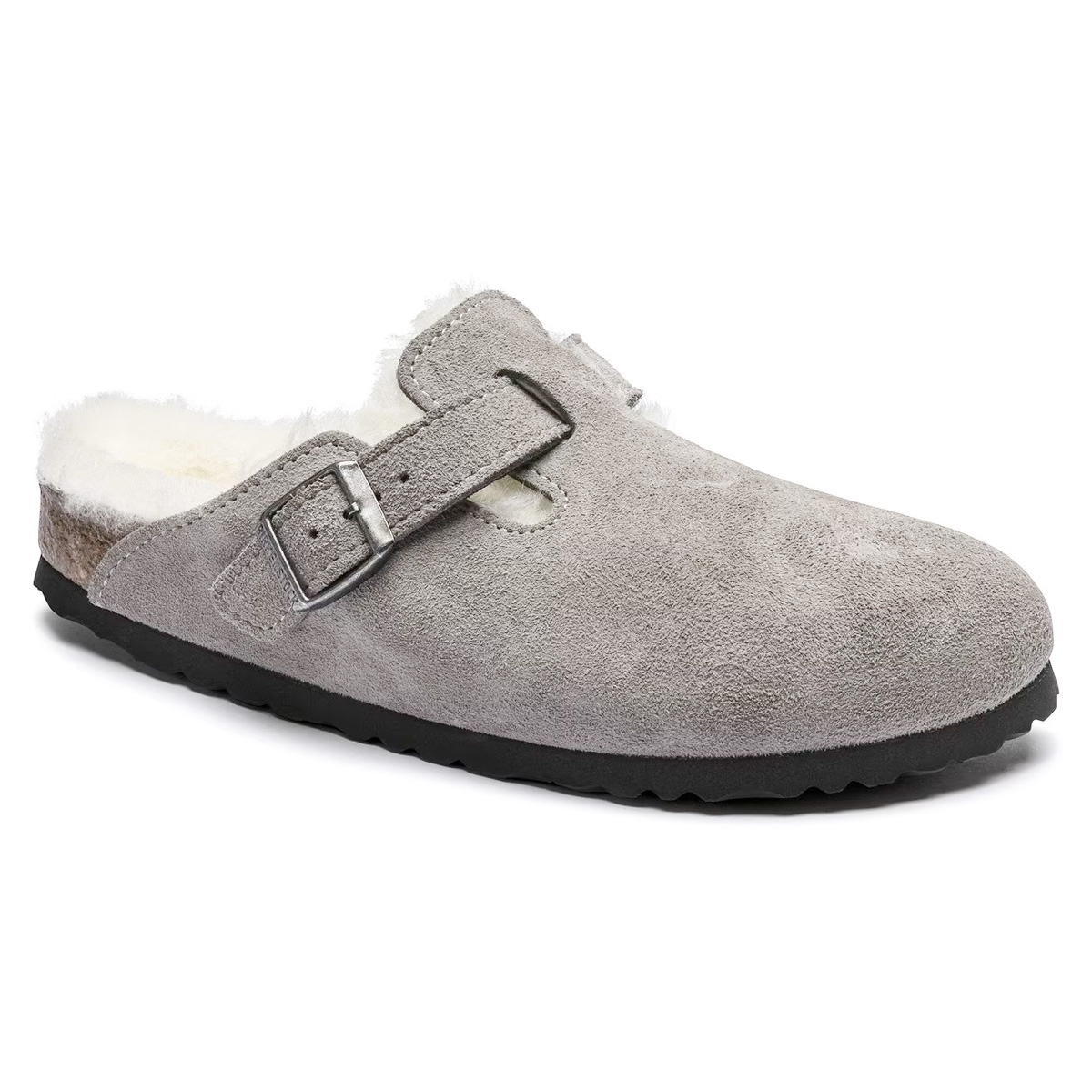Birkenstock Boston Clog Shearling Stone Coin