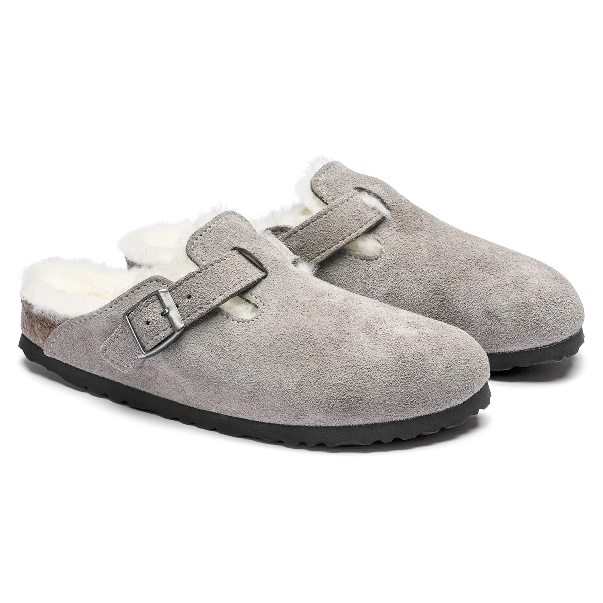 Birkenstock Boston Clog Shearling Stone Coin