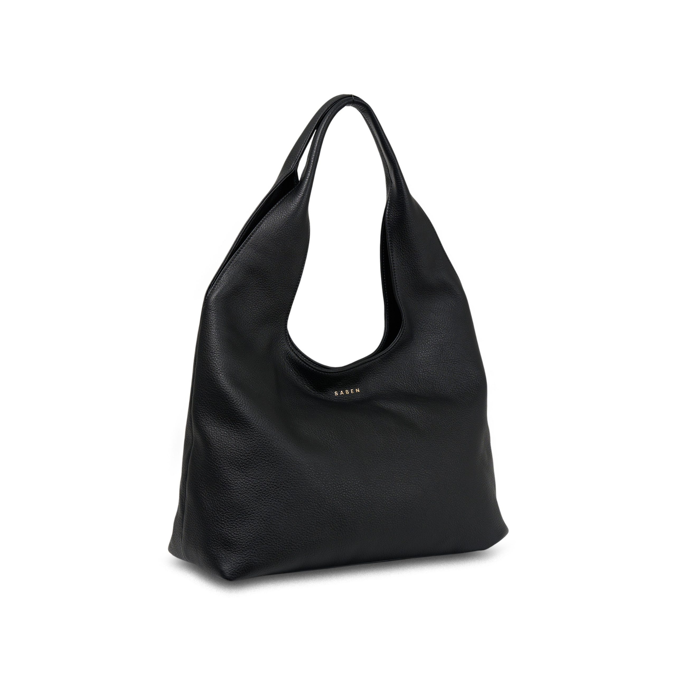 Saben Kip Shoulder Bag Black Lightly Milled