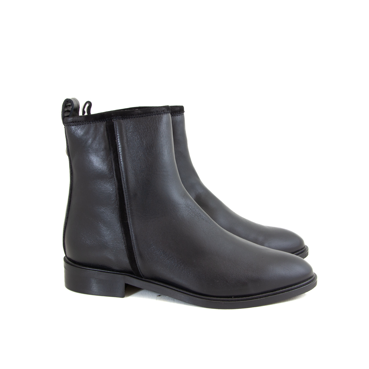 Donna Carolina Carol Low Nero Nappa Ankle Boot