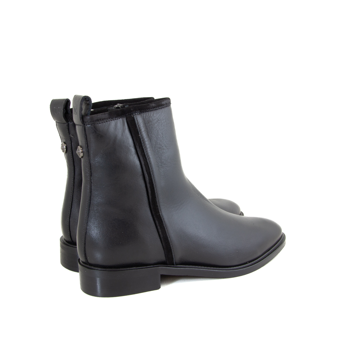 Donna Carolina Carol Low Nero Nappa Ankle Boot