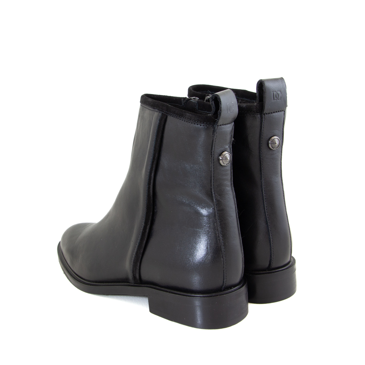 Donna Carolina Carol Low Nero Nappa Ankle Boot