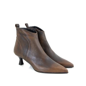 Donna Carolina Alois Walnut Guilded Patina Ankle Boot