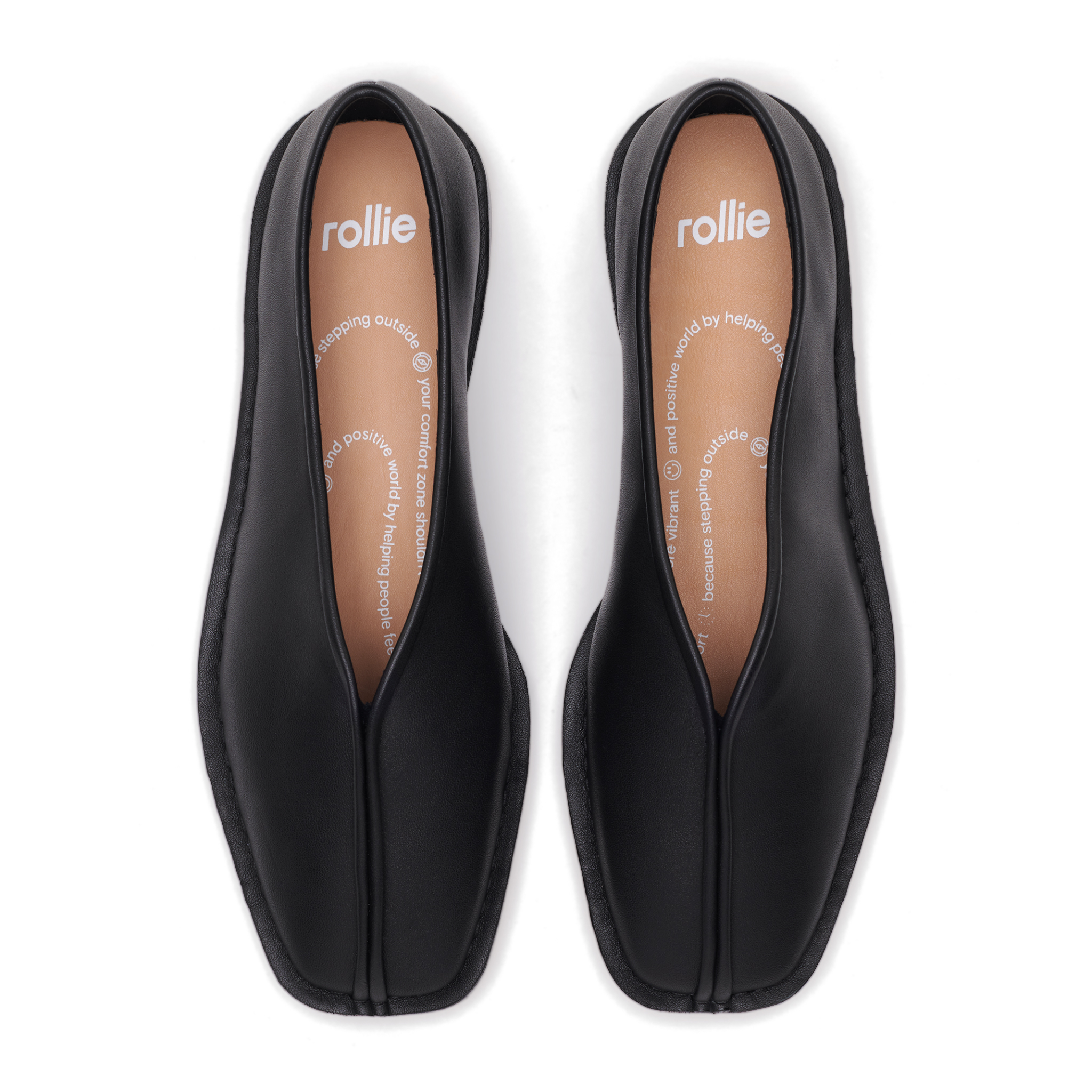 Rollie Ada Black Ballet Flat