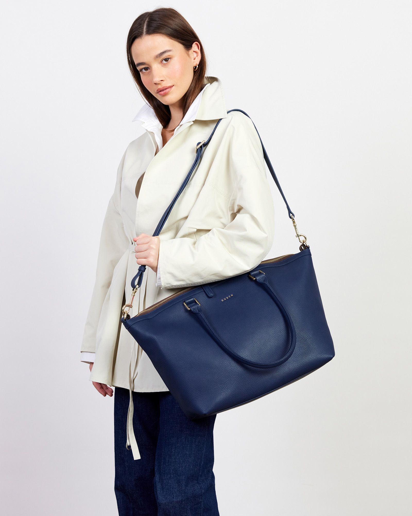 Saben Milan Leather Carry All Bag Ink