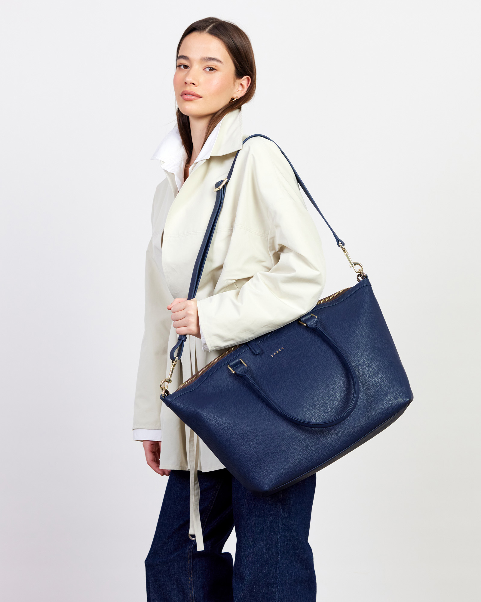 Saben Milan Leather Carry All Bag Ink