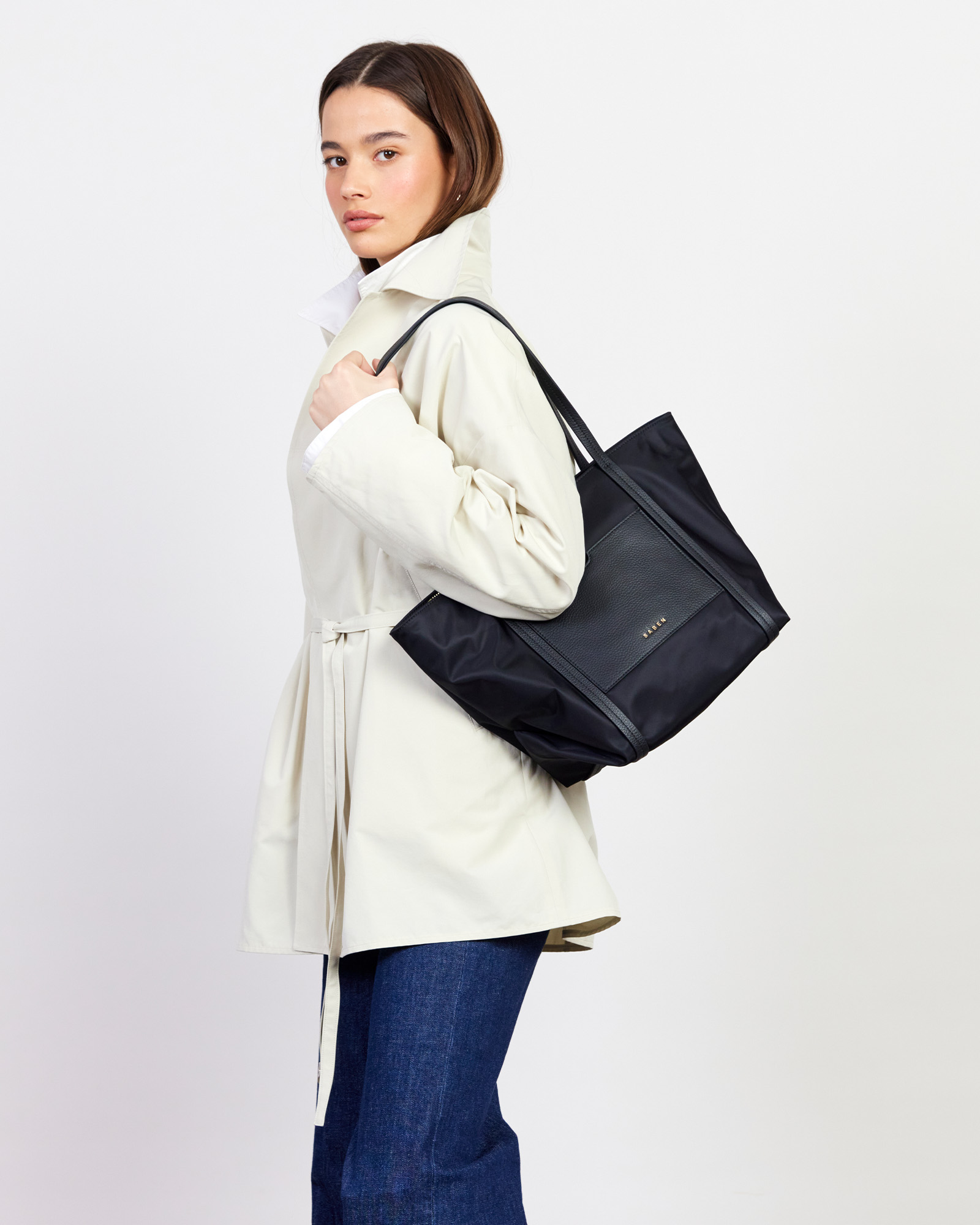 Saben Walker Tote Black Recycled Nylon