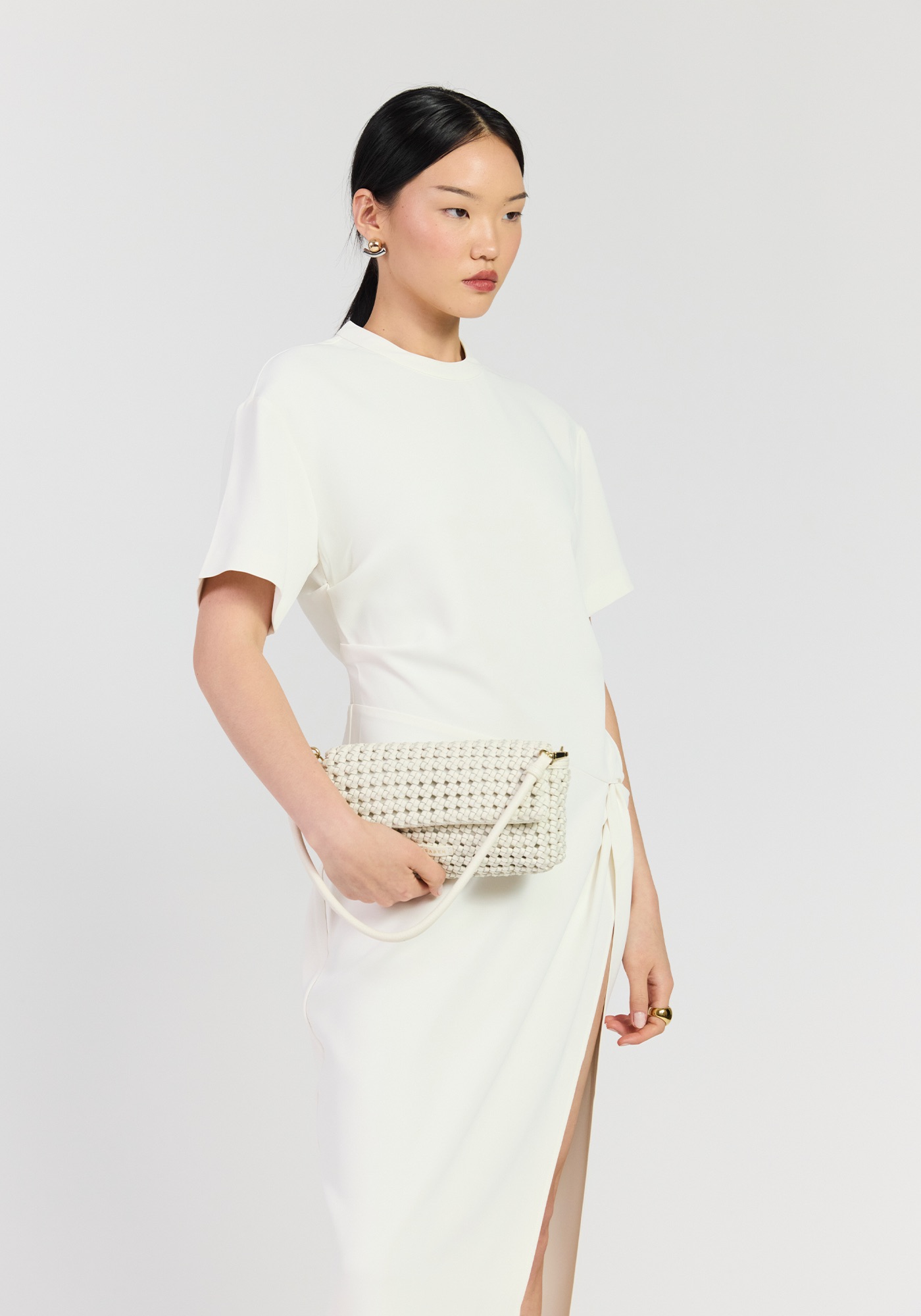 Saben Milla Shoulder Bag Quartz Fine Braid
