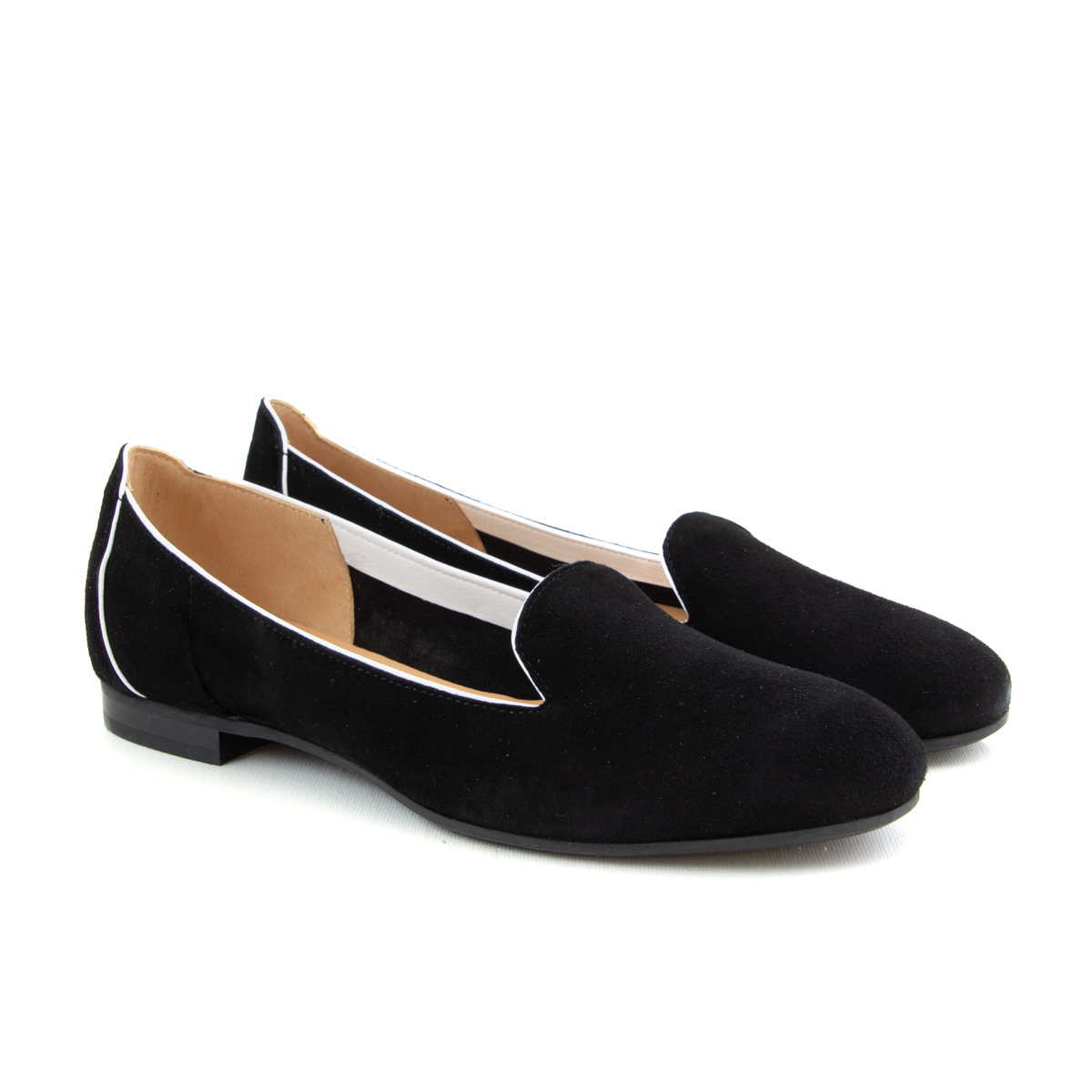 Donna Carolina Clara Nero Flats