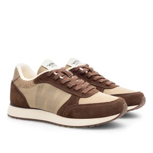 Woden Ronja Cacao Multi With Beige Sneakers