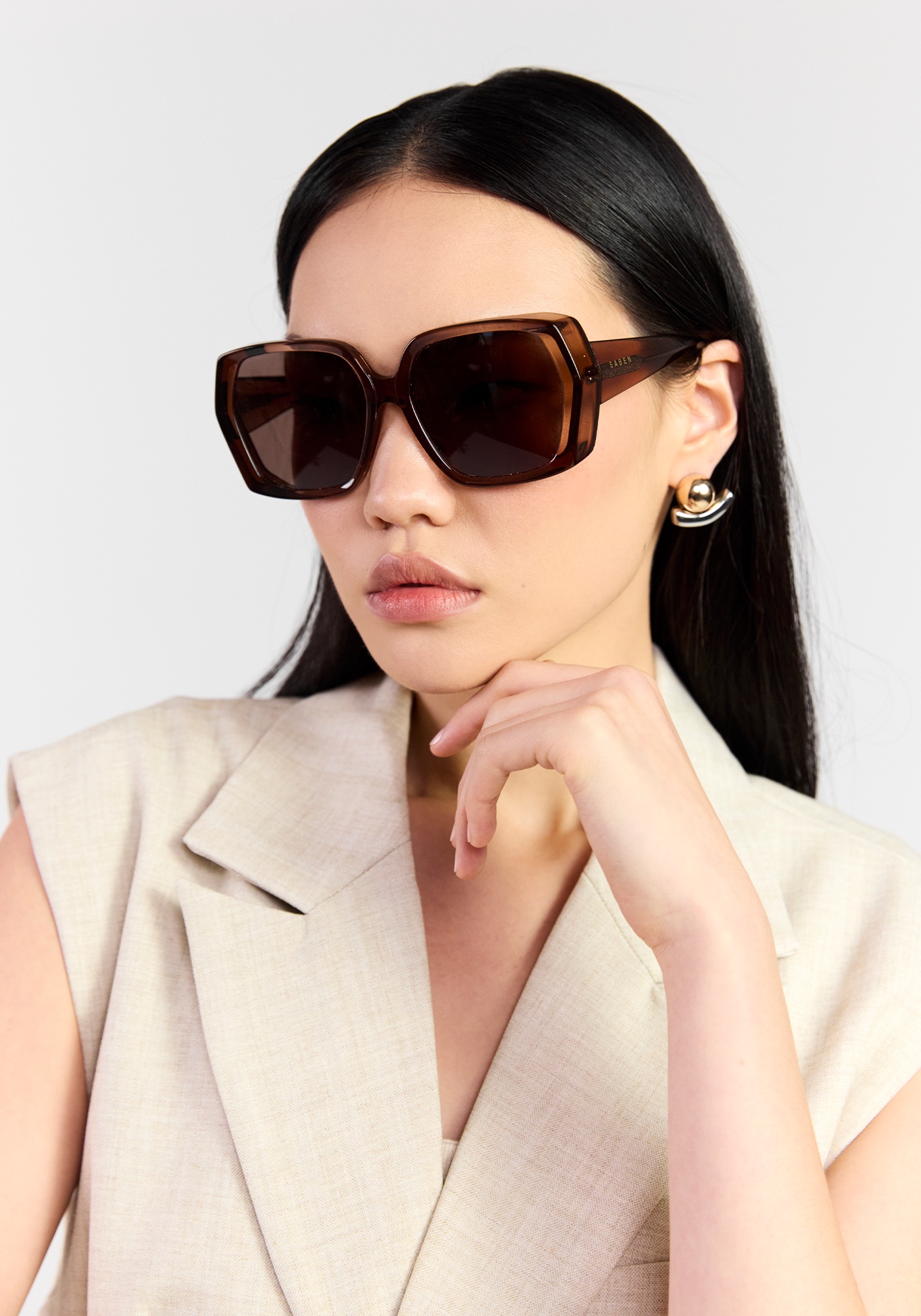 Saben Remi Sheer Brown Eyewear