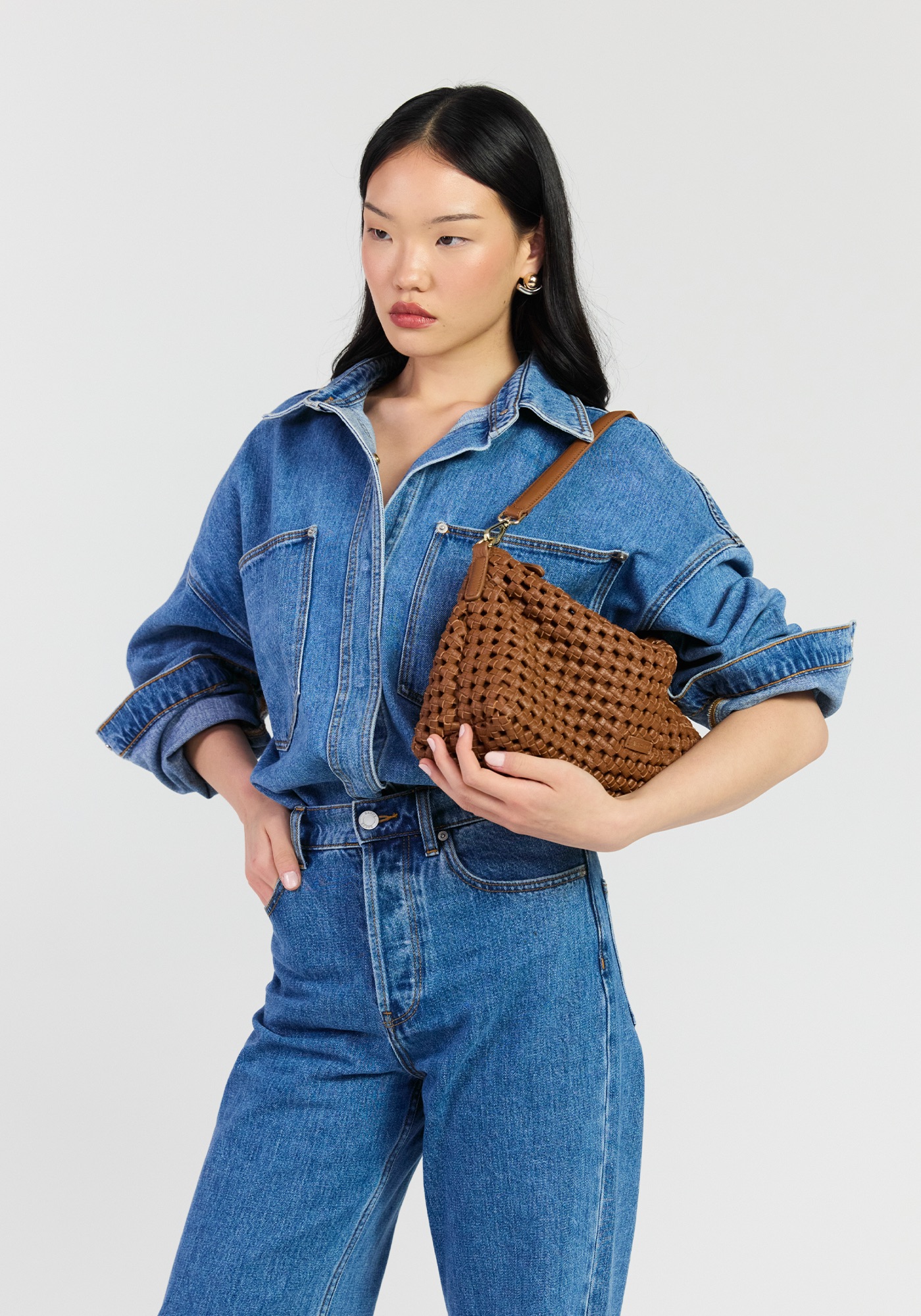 Saben Claudia Shoulder Bag Tan Braid