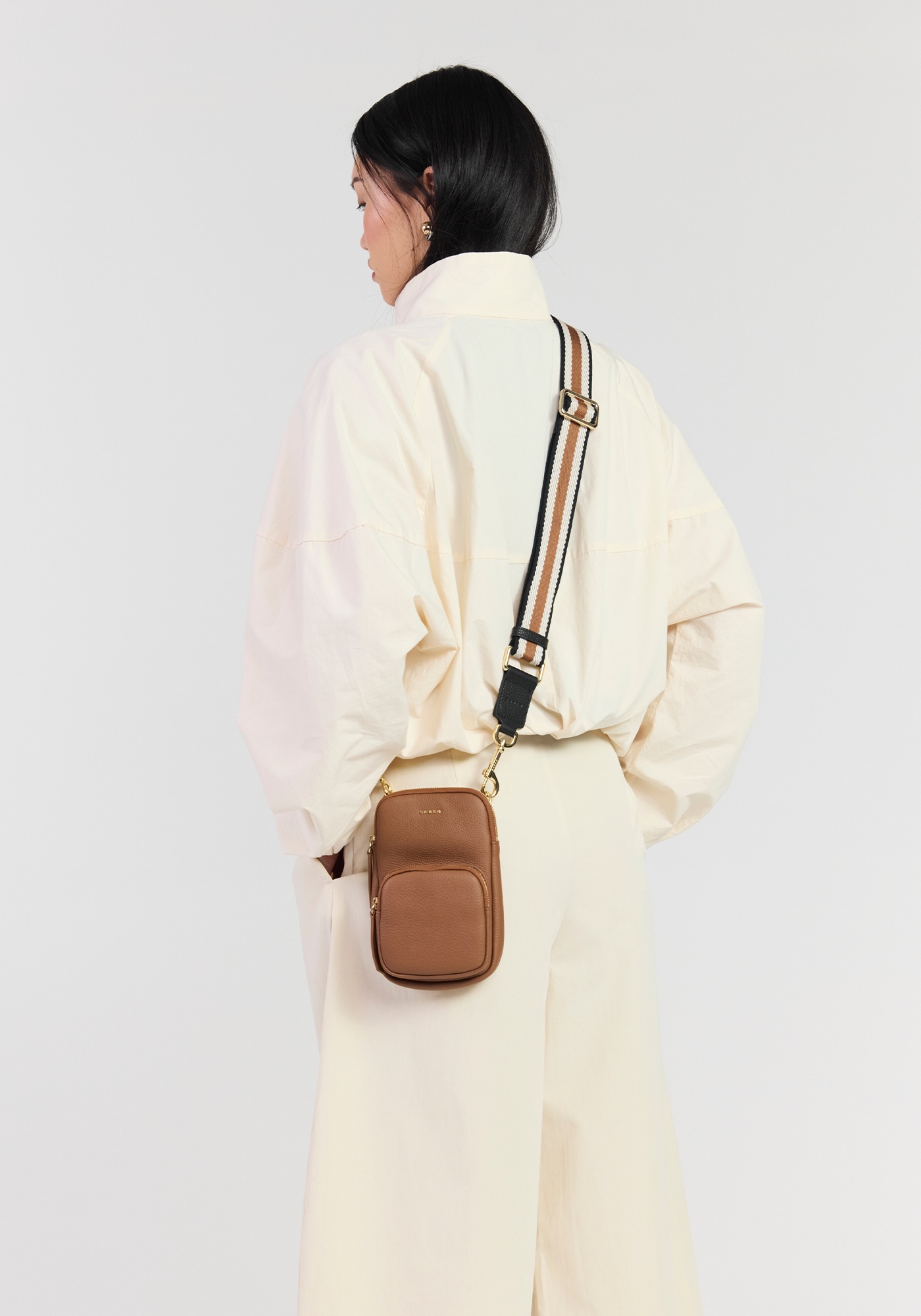 Saben Nikko Pocket Phone Sling Tan Luxe